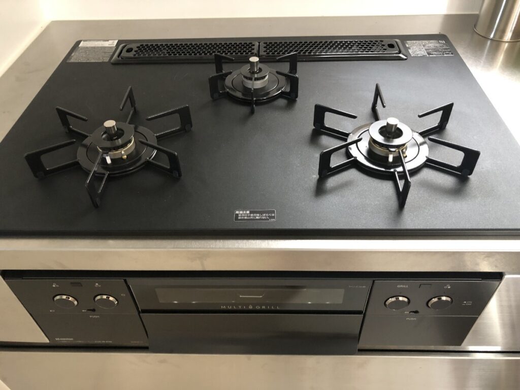 ハーマン ガスコンロ piattovari 3口 W750 都市ガス用