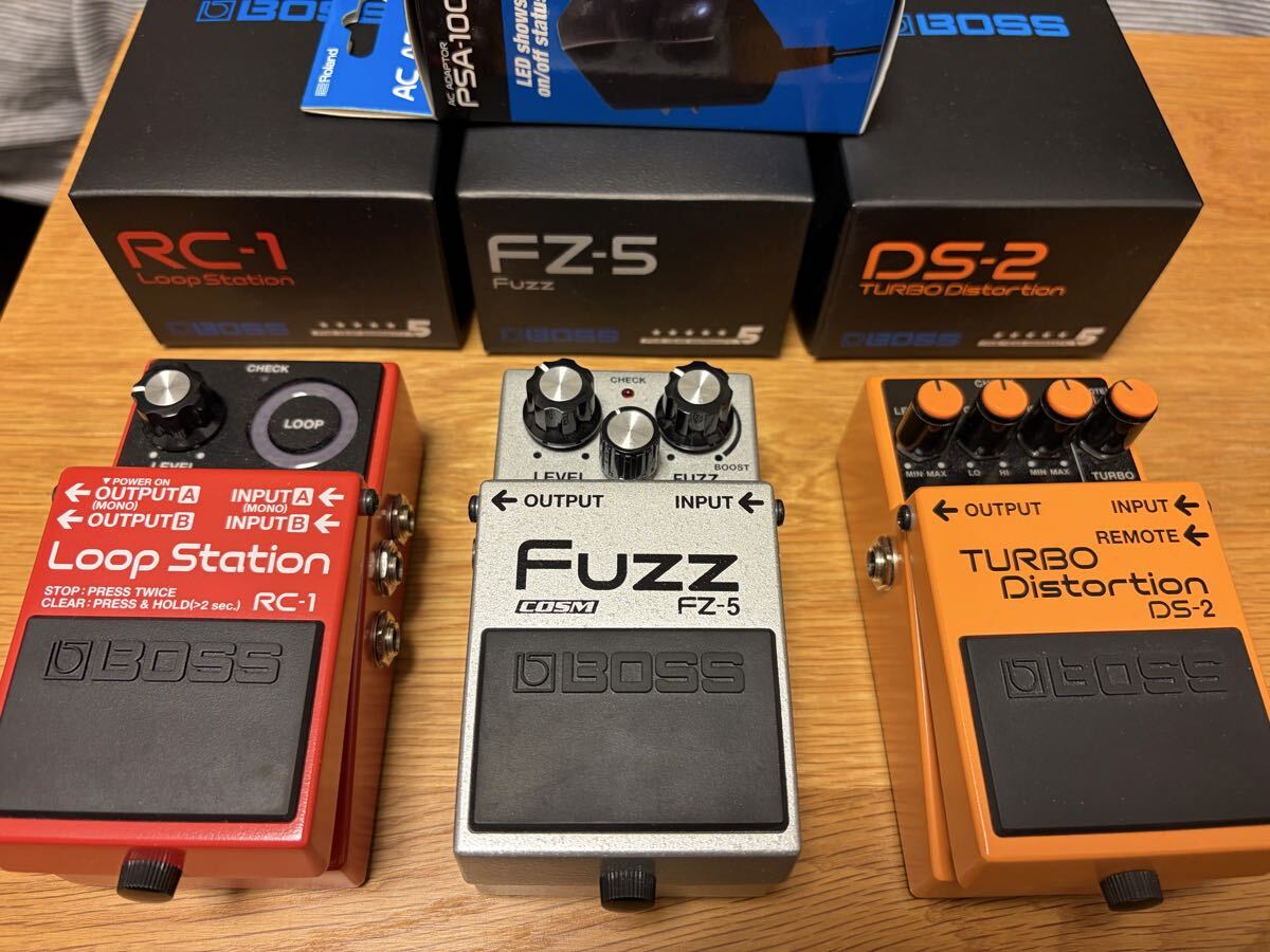 BOSS エフェクター3台セット RC-1 FZ-5 DS-2 アダプタ付