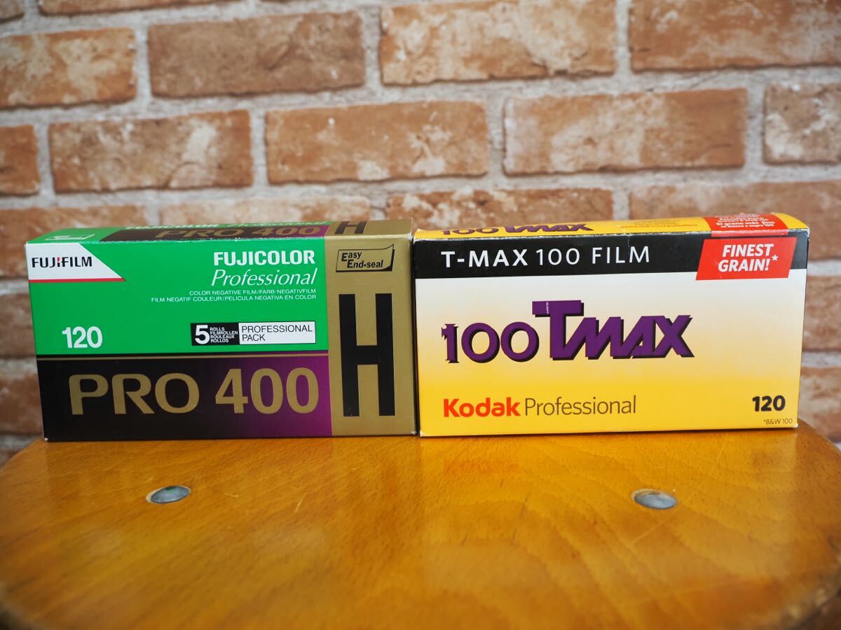 富士フイルム PRO400H コダック 100TMAX ブローニーリバーサルフィルム