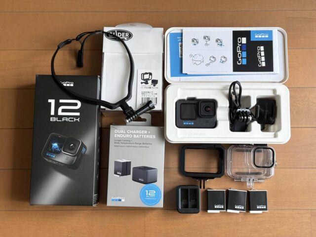 GoPro HERO12 Black 純正バッテリー3個 充電器 アルミケース付き