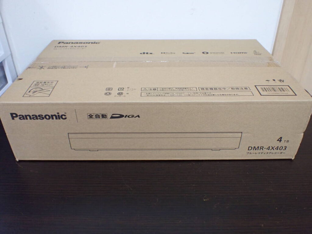 Panasonic DMR-4X403 DIGA 4TB 4Kチューナー内蔵 ブルーレイディスクレコーダー