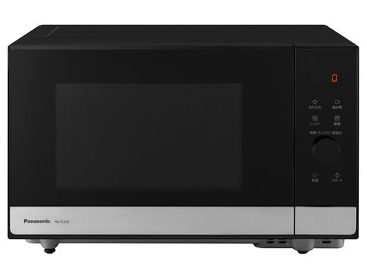パナソニック 電子レンジ 22L フラットテーブル メタルブラック