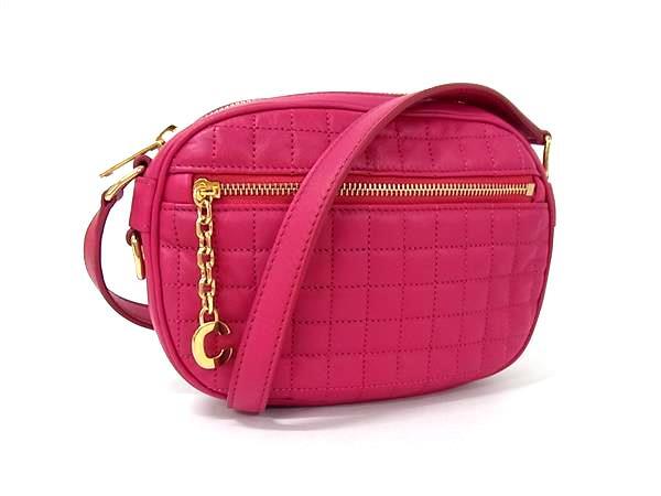 CELINE セリーヌ Cチャーム スモール カメラバッグ ピンク