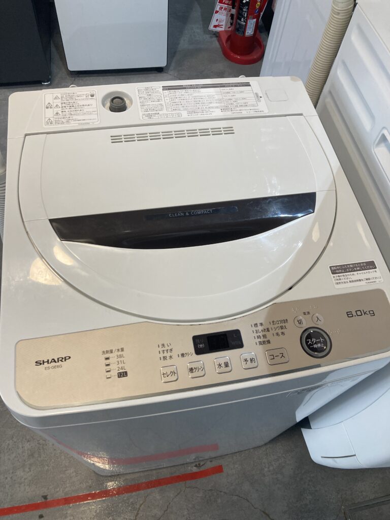 SHARP 2022年製 6.0kg 洗濯機 中古品販売