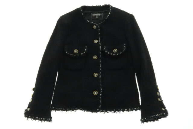 CHANEL シャネル ツイード ジャケット ココマーク ブラック