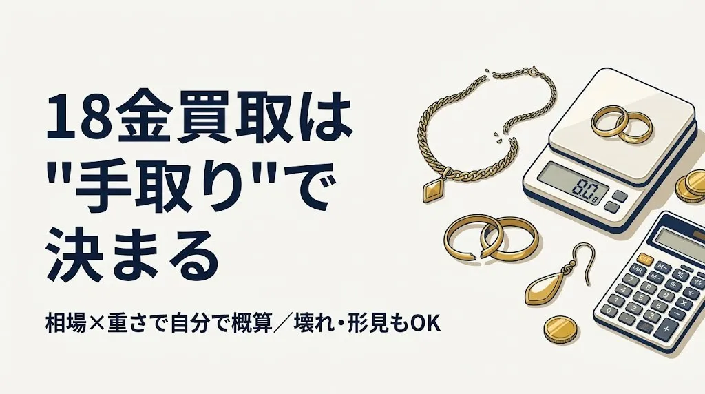 18金買取で損しない方法|手取り計算と壊れ品の査定