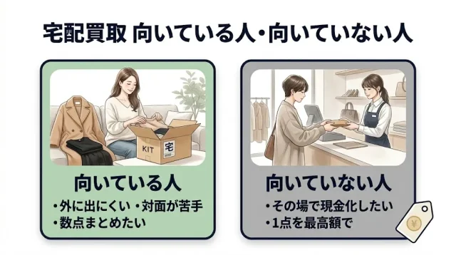 こんな人は宅配買取が向いている／向いていない