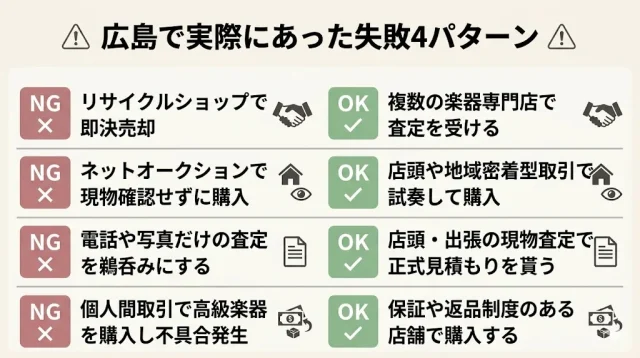 広島で実際にあった失敗4パターン