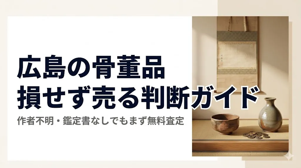 骨董品買取 広島｜作者不明・鑑定書なしでも売れる?