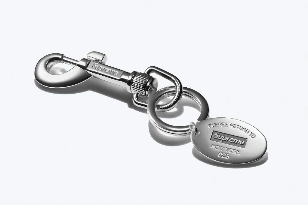 Supreme Tiffany&Co Return to Tiffany Oval Tag Keyring Silver