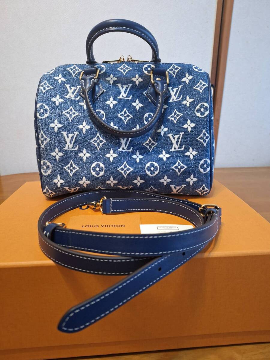 LOUIS VUITTON スピーディ バンドリエール 25 モノグラム デニム