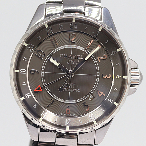シャネル J12GMT AT/自動巻 グレー文字盤 メンズ腕時計