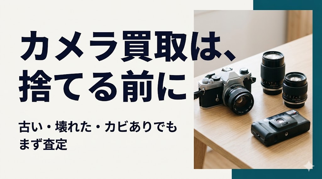 カメラ買取は捨てる前に|古い・壊れたカメラの価値と売り方
