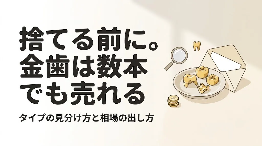 金歯買取は数本でも可|タイプ別診断と相場の出し方
