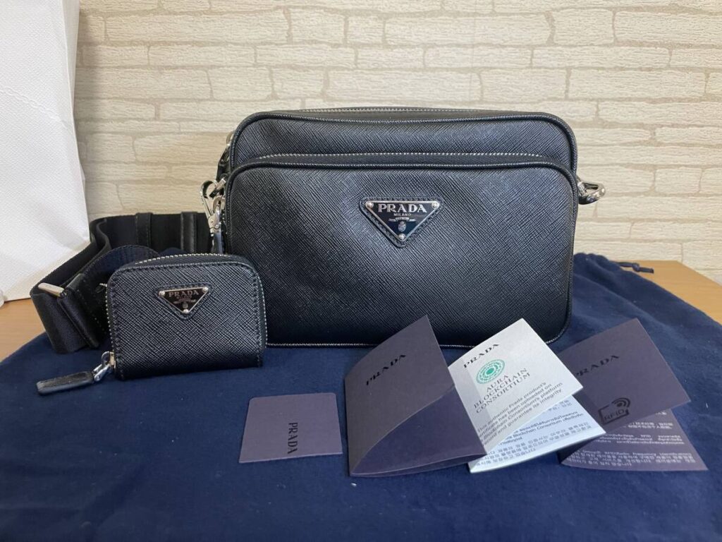 プラダ PRADA 2VH170 サフィアーノレザー ショルダーバッグ