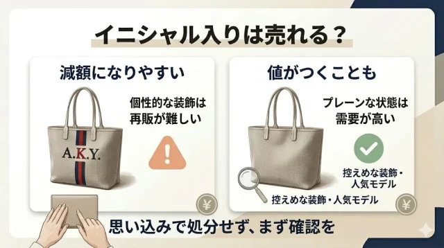 マーカージュ(イニシャル入り)は売れる?査定への影響
