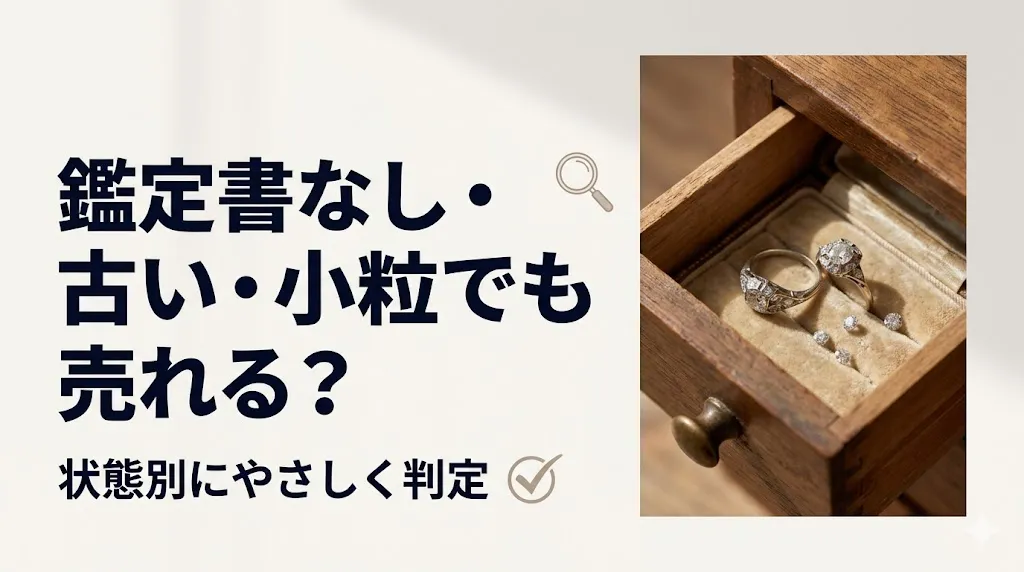 ダイヤモンド買取|古い・鑑定書なし・小粒でも売れる