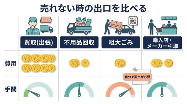 回収・粗大ごみ・メーカー引取を比較