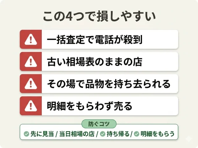 金買取で損する人・トラブルになる人の共通点