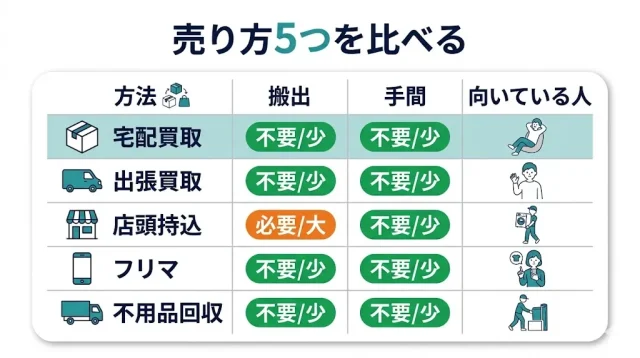 売り方5つを比べる