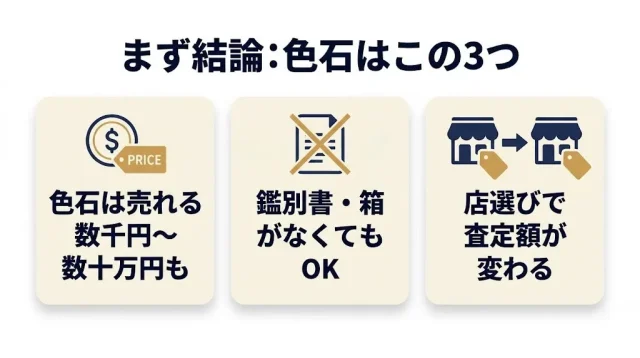 まず結論:色石はこの3つ