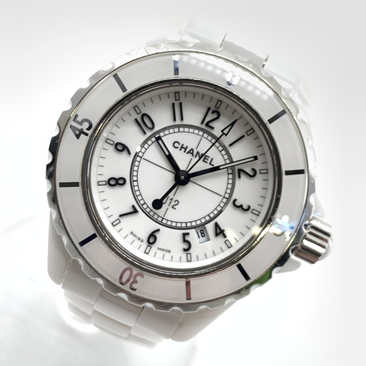 CHANEL シャネル J12 H0968 33mm ホワイト セラミック レディース腕時計