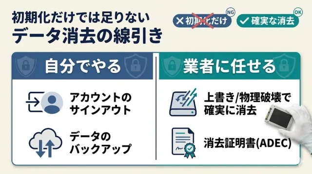 パソコンを売る前のデータ消去