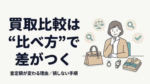 買取比較で損しない｜正しい比べ方と業者選びの手順