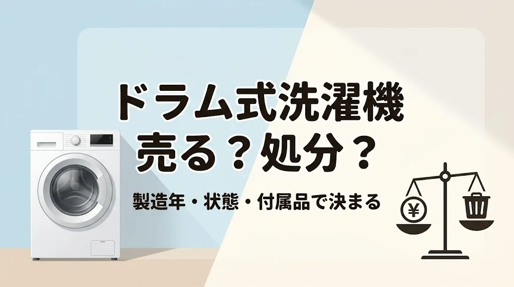 ドラム式洗濯機の買取｜売る・処分どっちが得か判断する