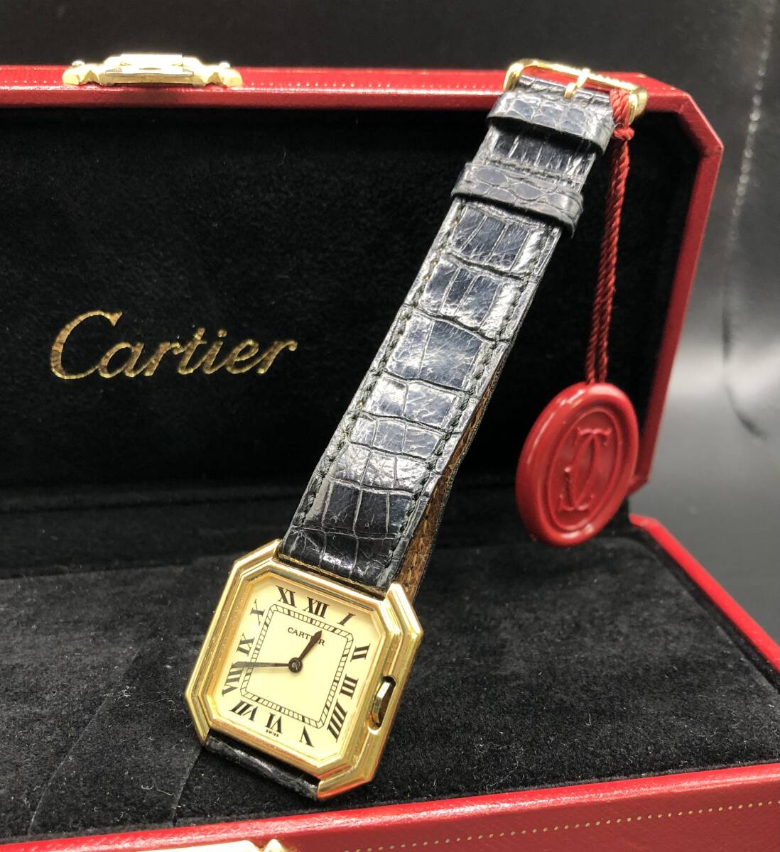 Cartier カルティエ サンチュール LM ローマン メカニカル 手巻き時計