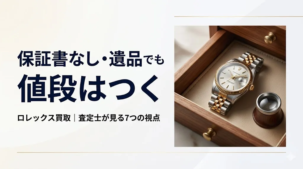 ロレックス買取|保証書なし・遺品でも値段はつく?