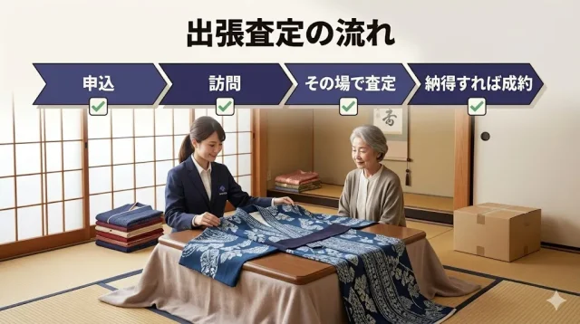 広島で出張・持ち込みに対応する着物買取の例