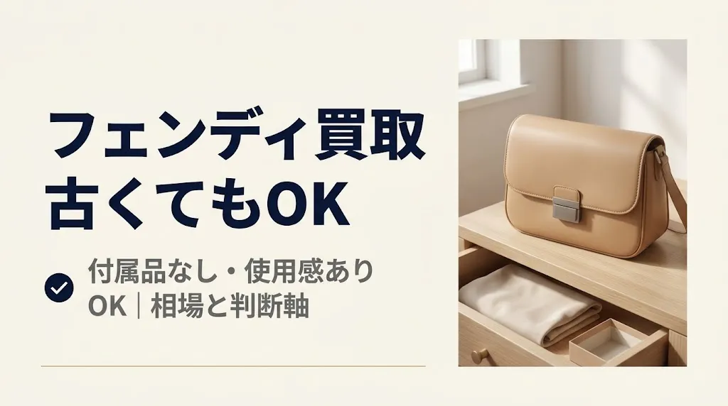 フェンディ買取は古くても付属品なしでもOK｜相場と判断軸