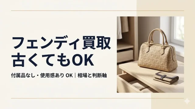 フェンディ買取は古くても付属品なしでもOK｜相場と判断軸