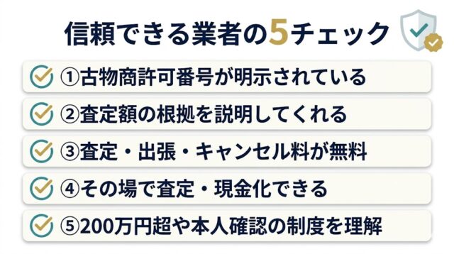 信頼できる業者の5チェック