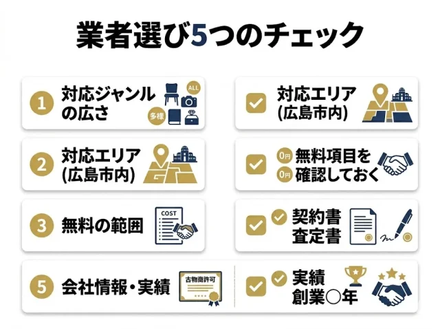 後悔しない広島の出張買取業者の選び方