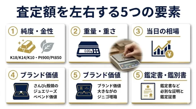 査定額を左右する5つの要素