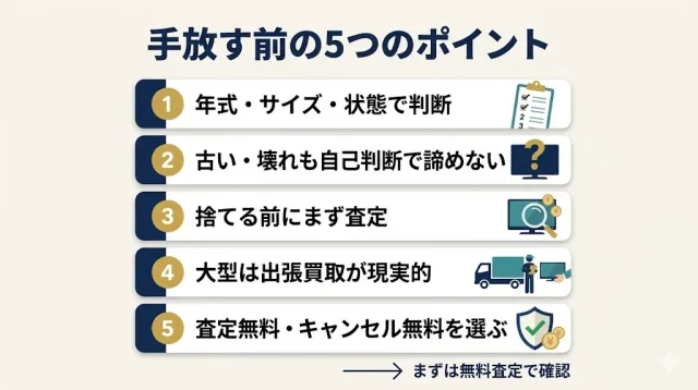 手放す前の5つのポイント