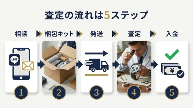 査定の流れは5ステップ