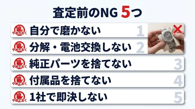 査定前にやってはいけない5つのこと
