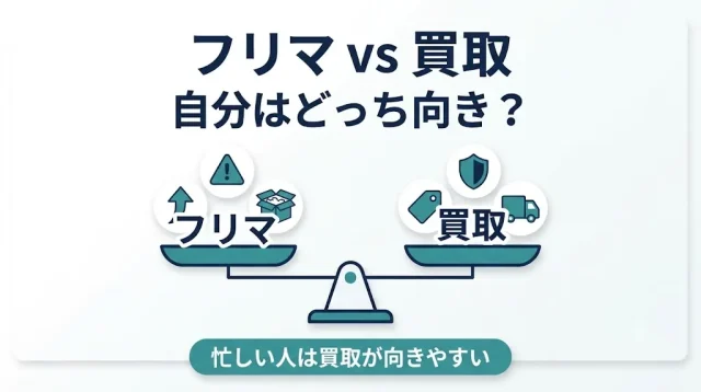 フリマと買取、自分の場合はどっち?