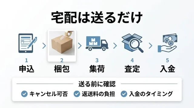 宅配買取の流れと「送ってから後悔しない」確認