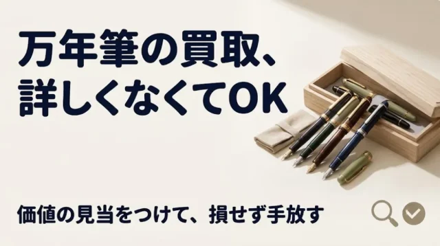 万年筆買取は詳しくなくてOK｜価値の見当と損しない売り方