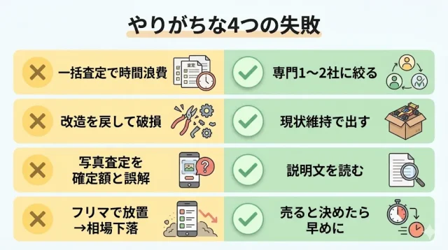 やりがちな4つの失敗