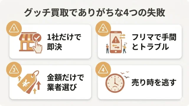 グッチ買取でありがちな4つの失敗