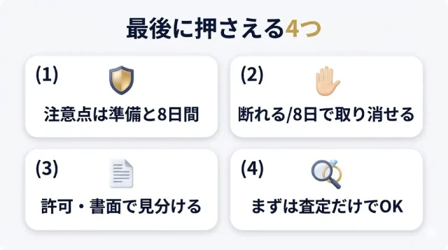 最後に押さえる4つのポイント