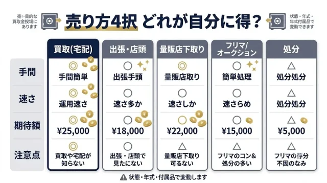 売り方4択 どれが自分に得?