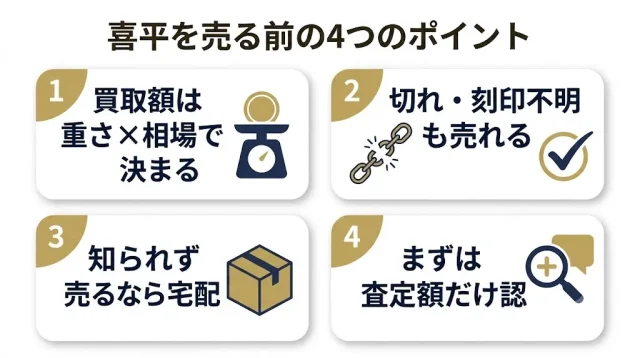 喜平を売る前の4つのポイント