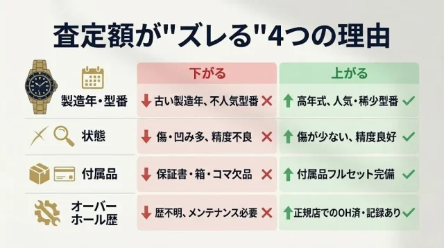 査定額が"ズレる"4つの理由