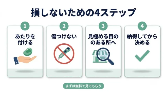 損しないための4ステップ